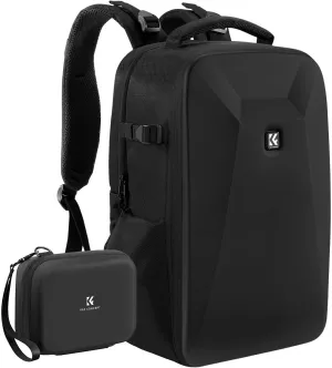 K&F Concept Camera Backpack,Hardshell Photography DSLR Camera Bag Digital Camera Case, Protective Camera Bag