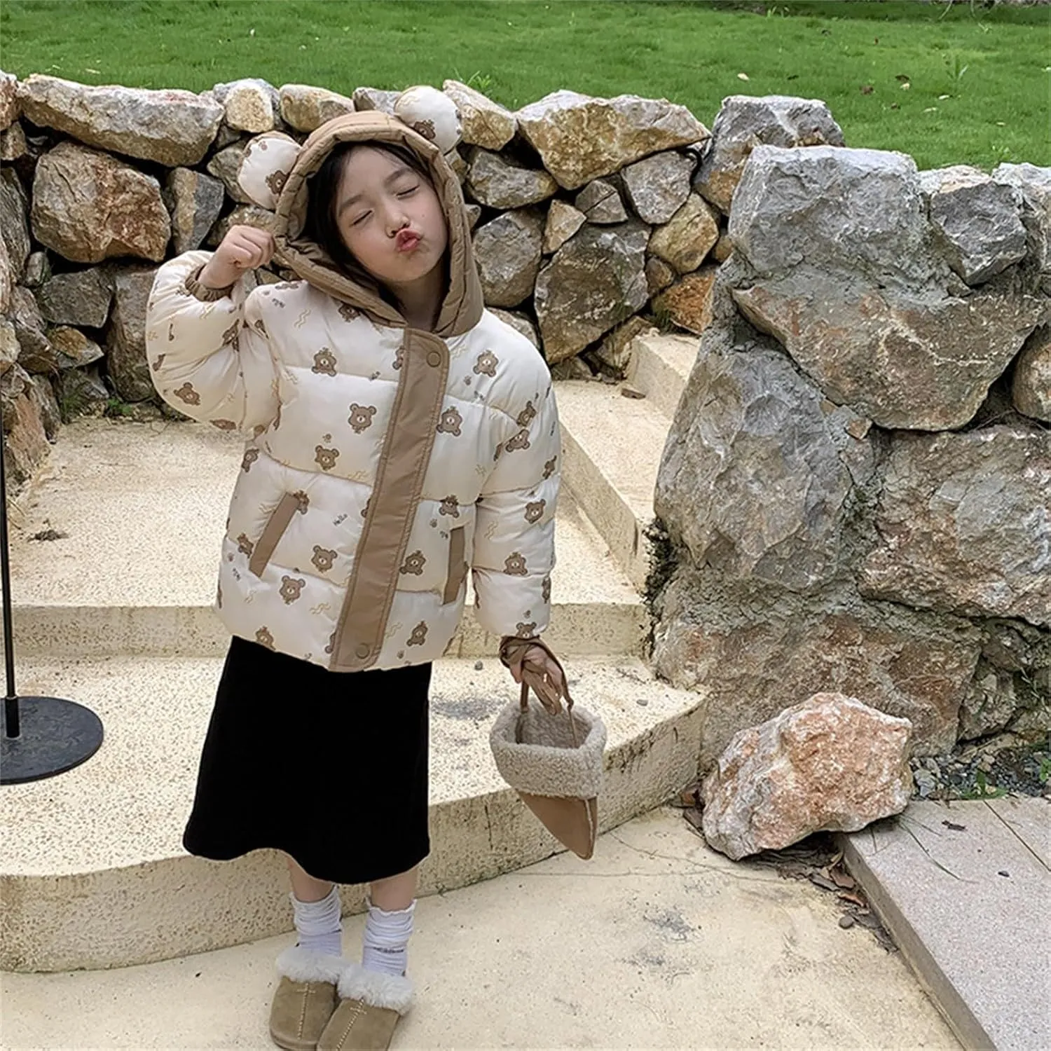 Kids Toddler Baby Girls Boys Winter Warm Thick Solid Cotton Long Sleeve Padded Jacket Coat Jacket for Kids 4