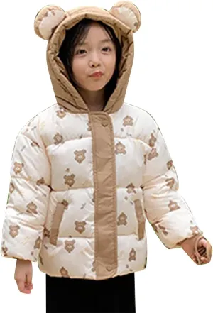 Kids Toddler Baby Girls Boys Winter Warm Thick Solid Cotton Long Sleeve Padded Jacket Coat Jacket for Kids 4