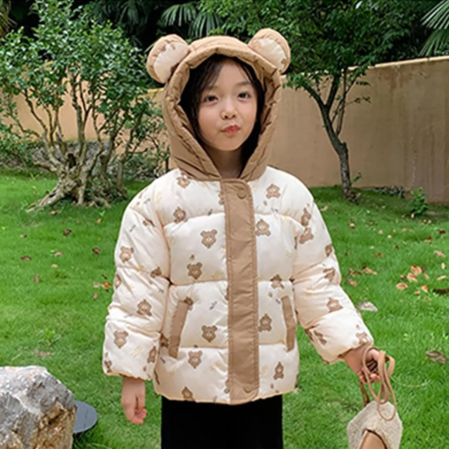 Kids Toddler Baby Girls Boys Winter Warm Thick Solid Cotton Long Sleeve Padded Jacket Coat Jacket for Kids 4