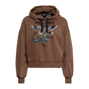 King Kerosin Queen Kerosin Wild Ones Ladies Hoodie Dark Brown