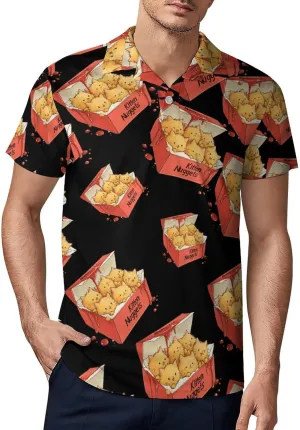 Kittens Nuggets Men's Polo-Shirt Regular-Fit Short Sleeve Sports Quick Dry Golf Tennis T-Shirt