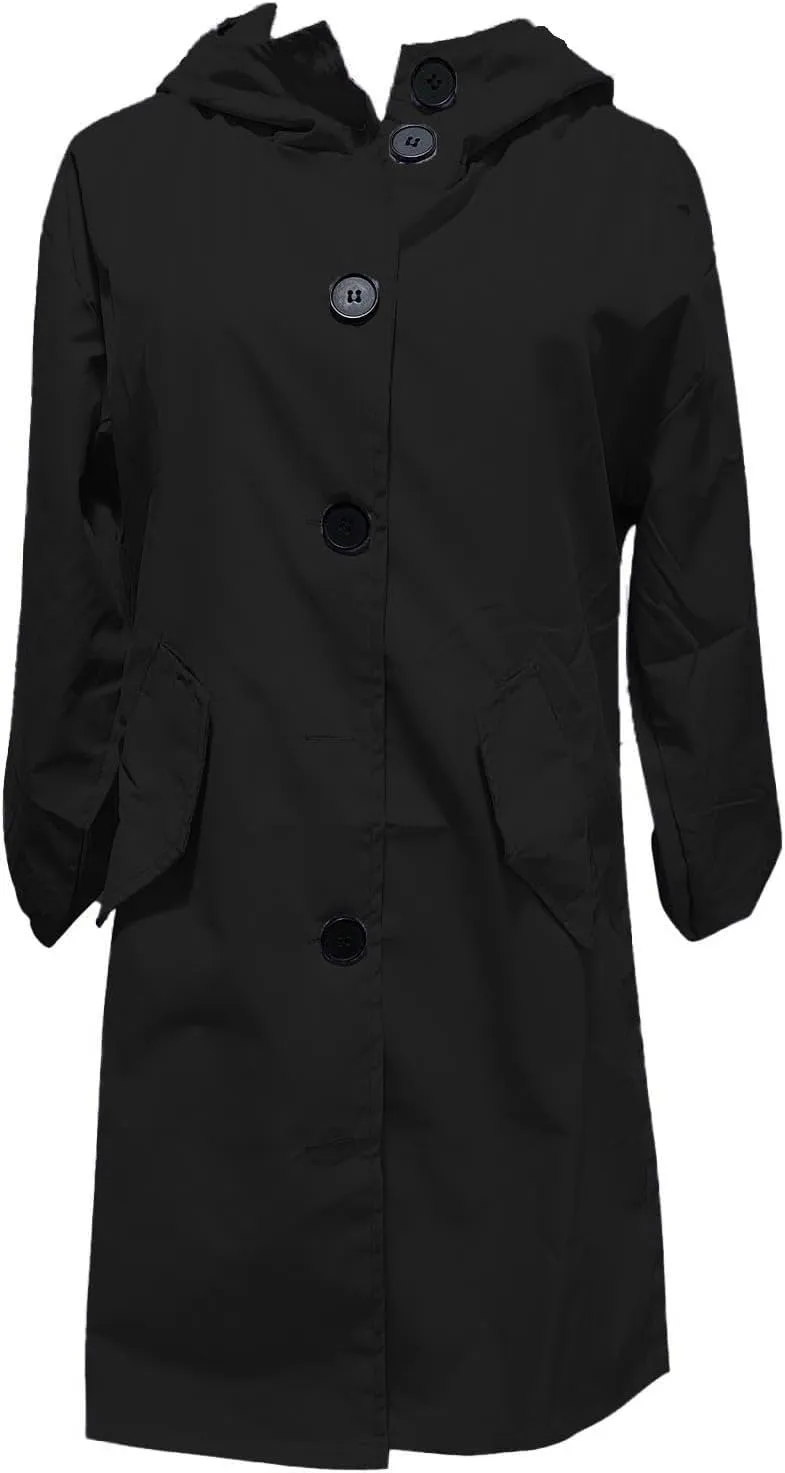 Lapel Jacket with Belt Coat Outwear Womens Elegant Windbreaker Wild Winter Women'S Womens Water-Resistanr Trench