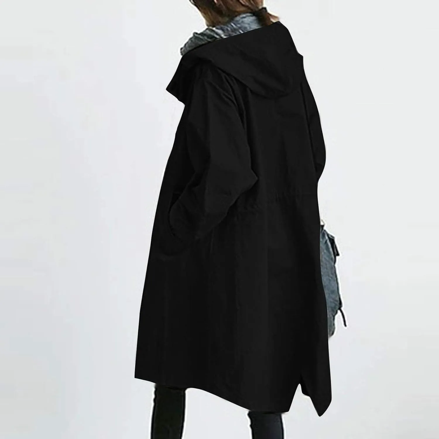 Lapel Jacket with Belt Coat Outwear Womens Elegant Windbreaker Wild Winter Women'S Womens Water-Resistanr Trench