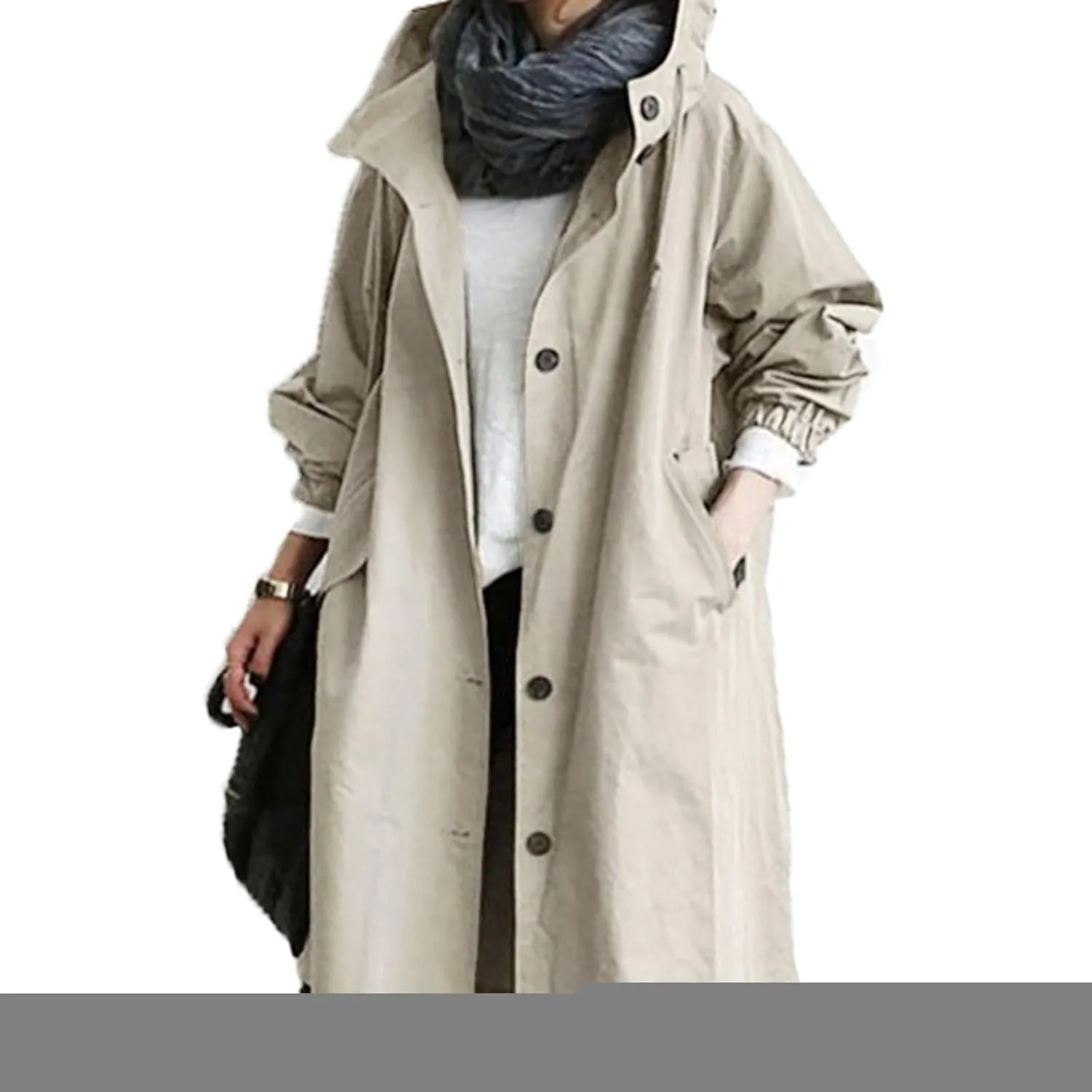 Lapel Slim Overcoat with Belt Outwear Womens Elegant Windbreaker Wild Winter Women'S Coat Lapel Windproof Overcoat