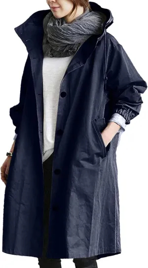 Lapel Slim Overcoat with Belt Outwear Womens Elegant Windbreaker Wild Winter Women'S Coat Lapel Windproof Overcoat