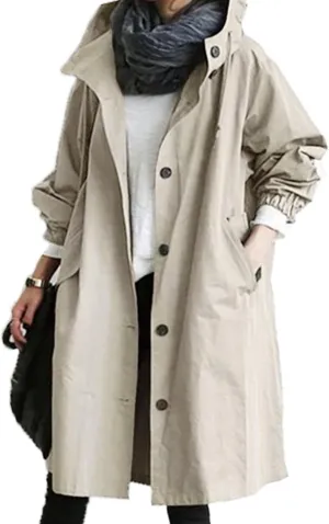 Lapel Slim Overcoat with Belt Outwear Womens Elegant Windbreaker Wild Winter Women'S Coat Lapel Windproof Overcoat