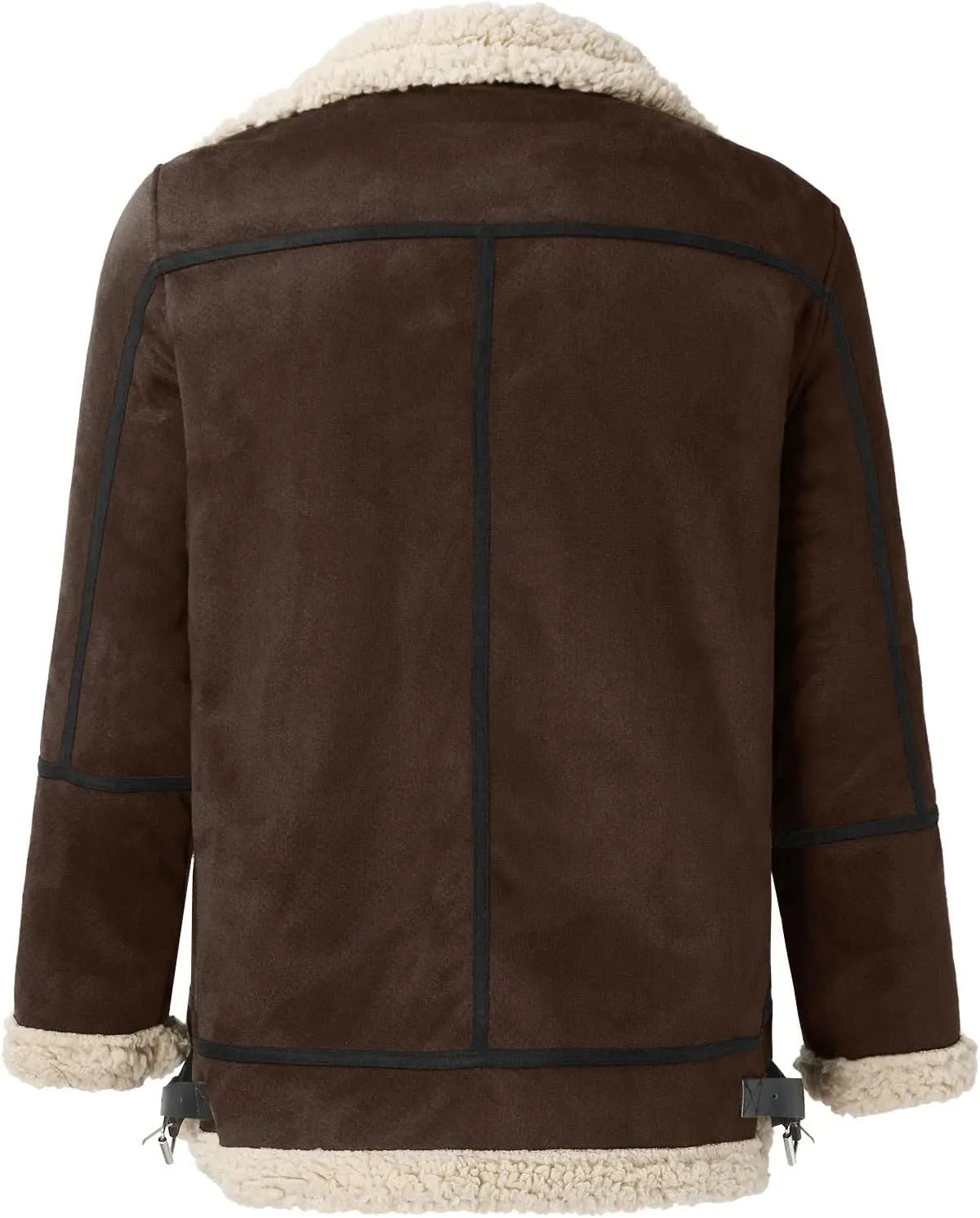 LCMTWX Men's Winter Thickened Warm Coats Solid Color Lapel Long Sleeve Coat Cardigan Plush Long Coat Mens Winter Coats