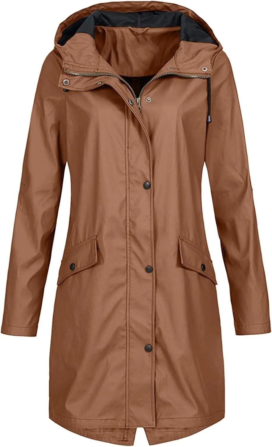 LCMTWX Raincoat Hoodie for Women Casual Women Thicker Winter Slim Women's Coat Rain Jackets for Women Waterproof Rain