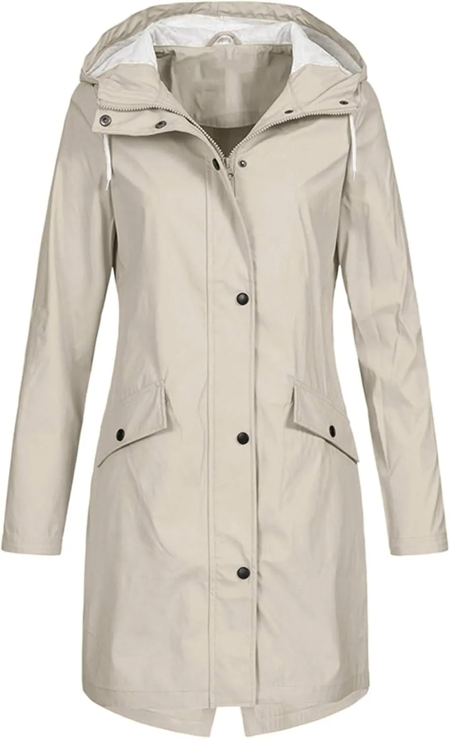 LCMTWX Raincoat Hoodie for Women Casual Women Thicker Winter Slim Women's Coat Rain Jackets for Women Waterproof Rain