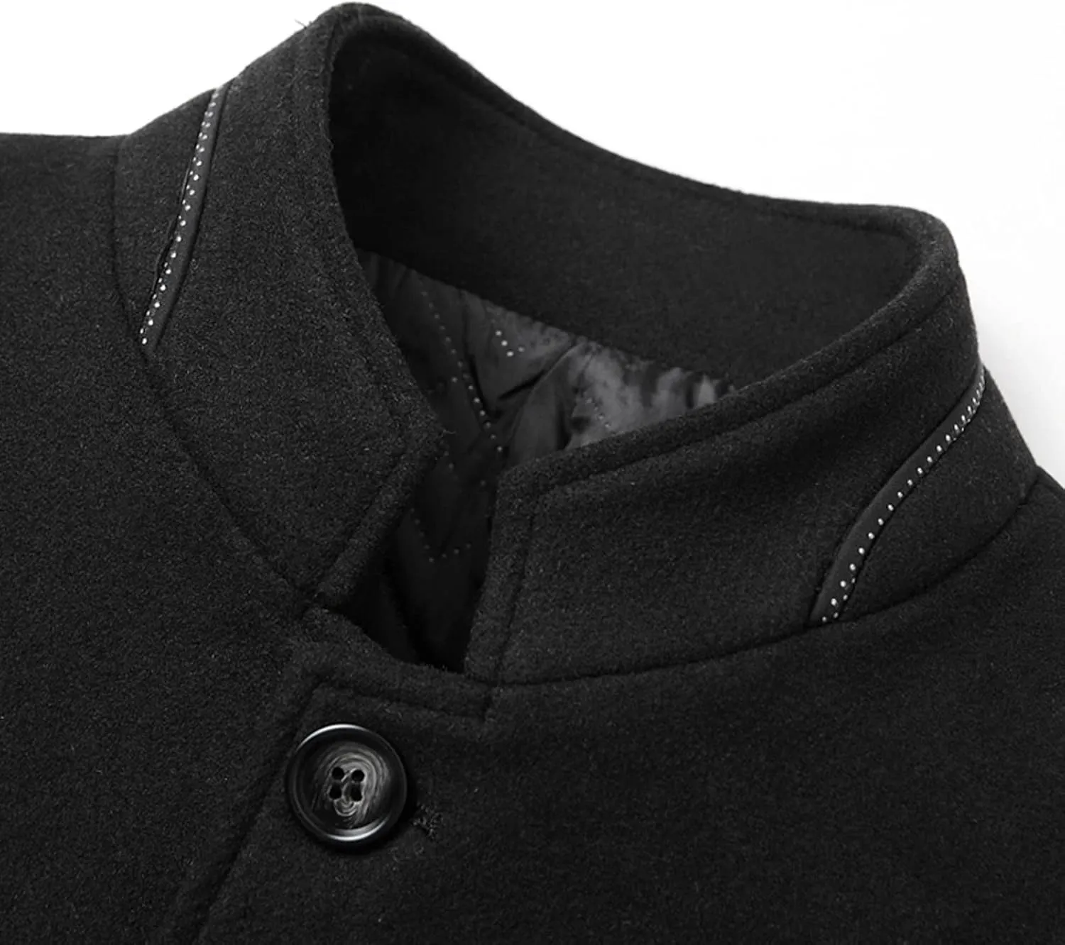 long coat men Lengthened Prom Formal Jacket Suit Long Sleeved Stand-collar Trench Fit Banquet Mid Long Peacoat Coats