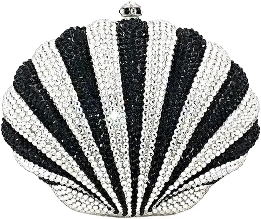 Luxury Ladies Mini Shell Crystal Evening Clutch Cute Summer Beach Bag Small Shell Rhinestone Purse for Women Party