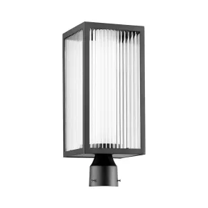 Maestro Black Soft Contemporary Outdoor Post Light