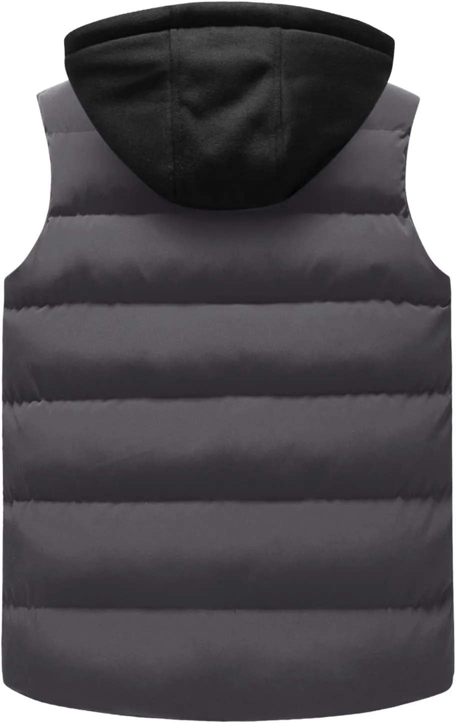 Men Women Autumn And Winter Fashion Casual Solid Zipper Hooded Sleeveless Cotton Padded Vest Top Features Wells