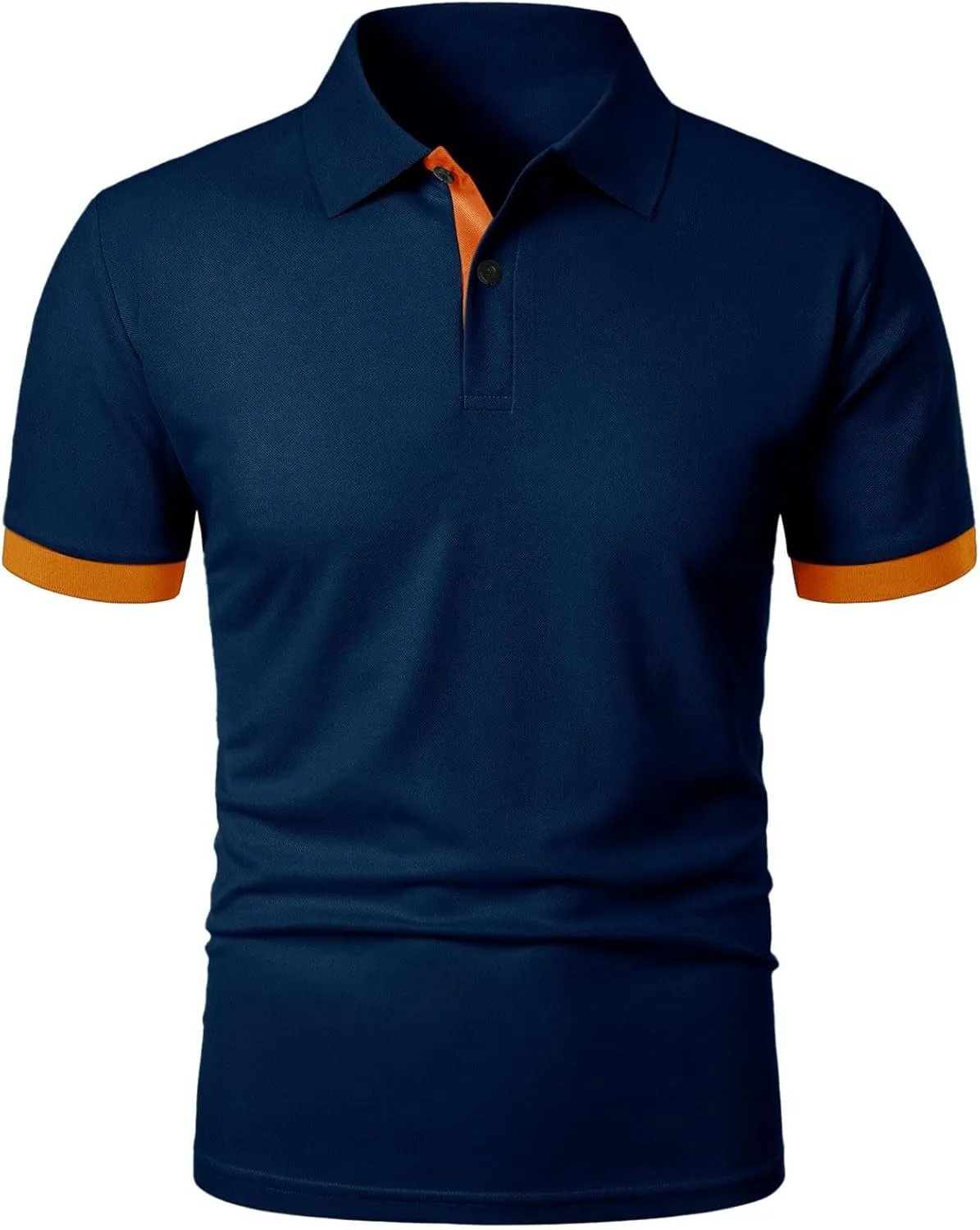 Mens 3 Pack Polo Shirts Quick Dry Performance Short Sleeve Button Up Golf Shirts Work Summer Casual Lightweight Tops