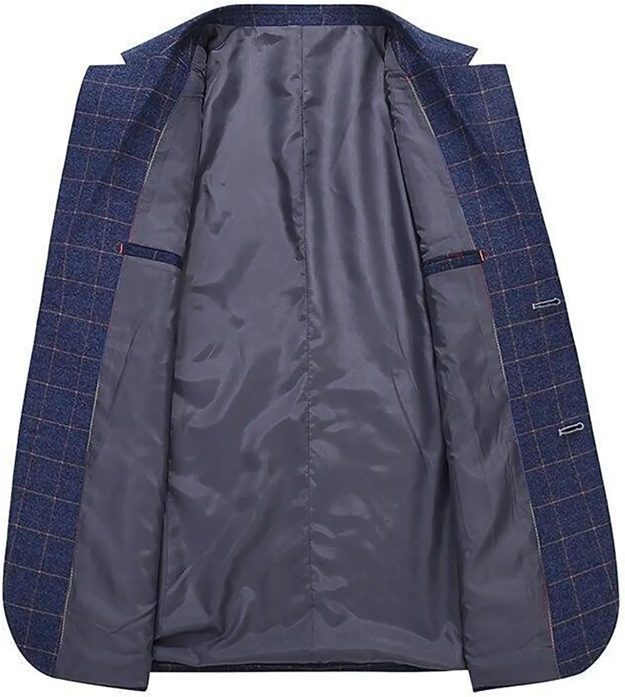 Mens Casual Blazers One Button Solid Lightweight Suit Jacket Long Sleeve Slim Fit Business Sport Coats with Pockets
