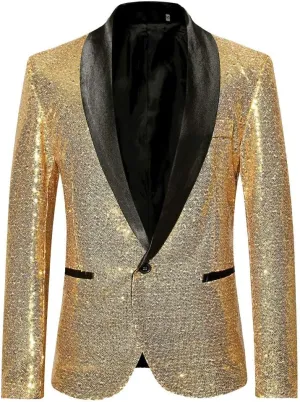 Mens Casual Blazers One Button Solid Lightweight Suit Jacket Long Sleeve Slim Fit Business Sport Coats with Pockets