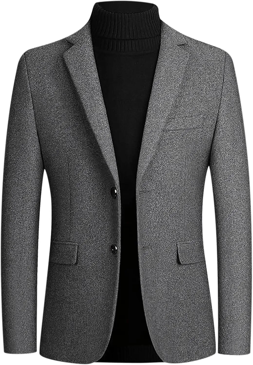 Men's Casual Knit Blazer Suit Jackets Two Button Lightweight Solid Sport Coats Formal Dress Daily Business Blazer