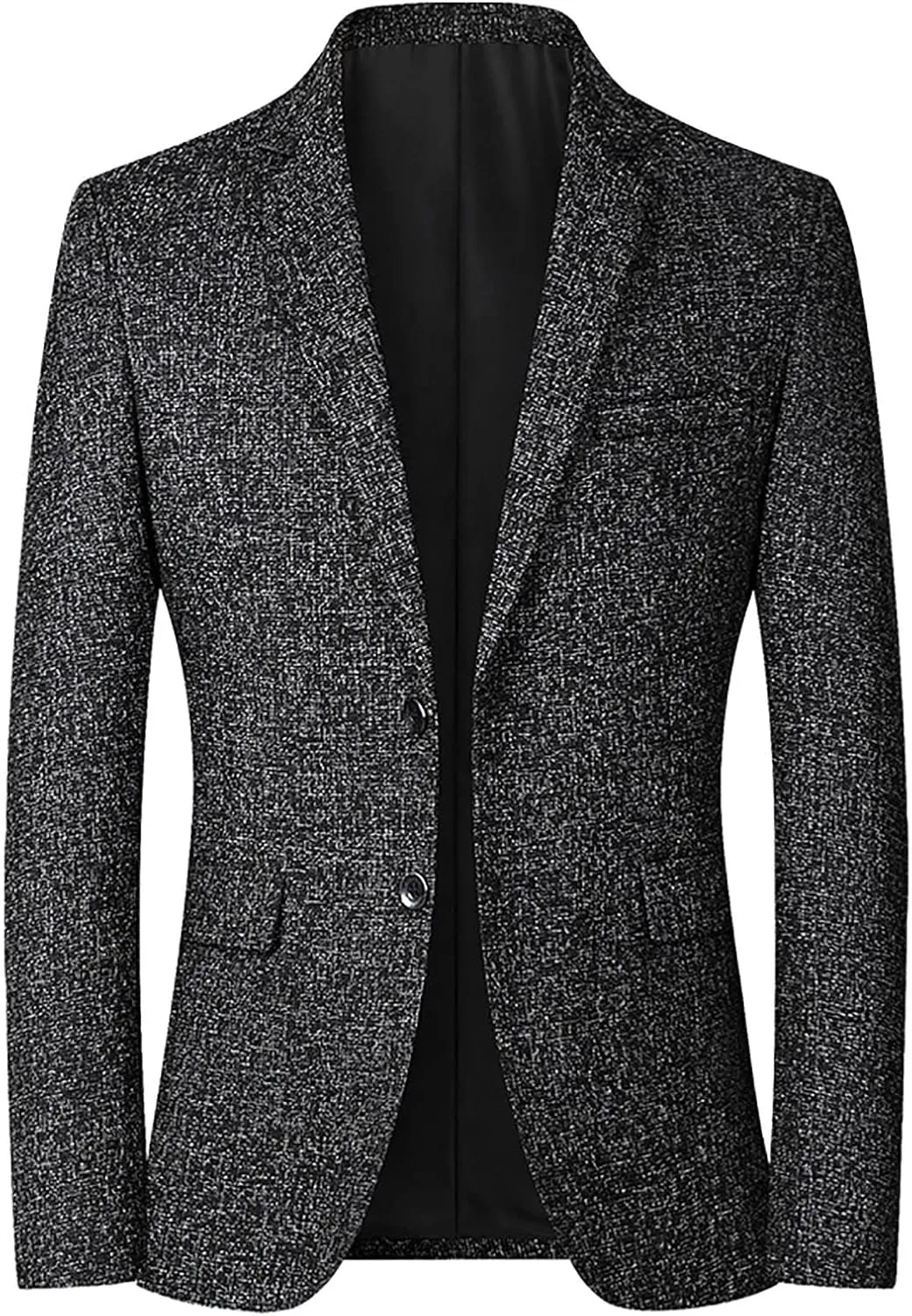 Men's Casual Knit Blazer Suit Jackets Two Button Lightweight Solid Sport Coats Formal Dress Daily Business Blazer