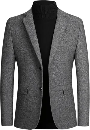 Men's Casual Knit Blazer Suit Jackets Two Button Lightweight Solid Sport Coats Formal Dress Daily Business Blazer