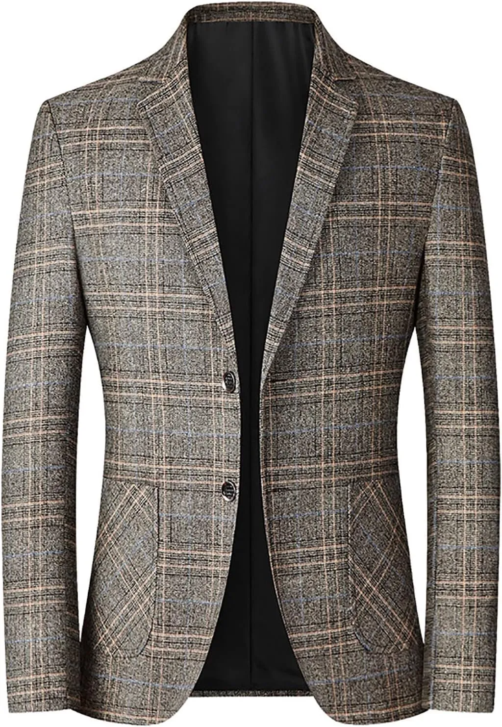 Men's Casual Knit Blazer Suit Jackets Two Button Lightweight Solid Sport Coats Formal Dress Daily Business Blazer