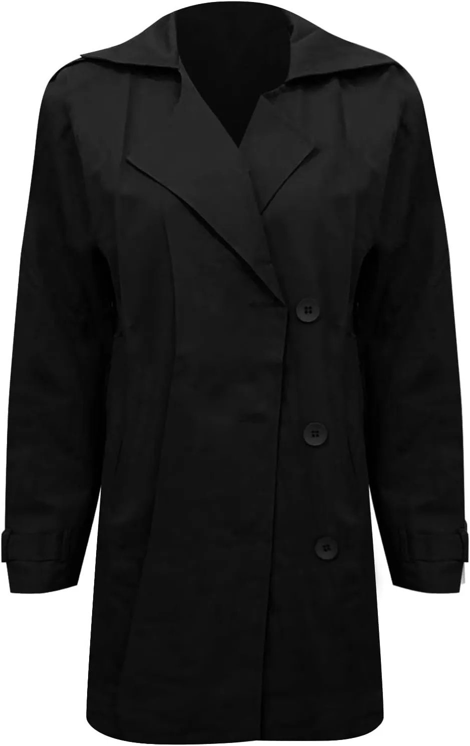 Mens Casual Long Trench Coat Men's Long Sleeved Mid Length Slim Fit Oversized Windbreaker Casual Cotton Blend coat