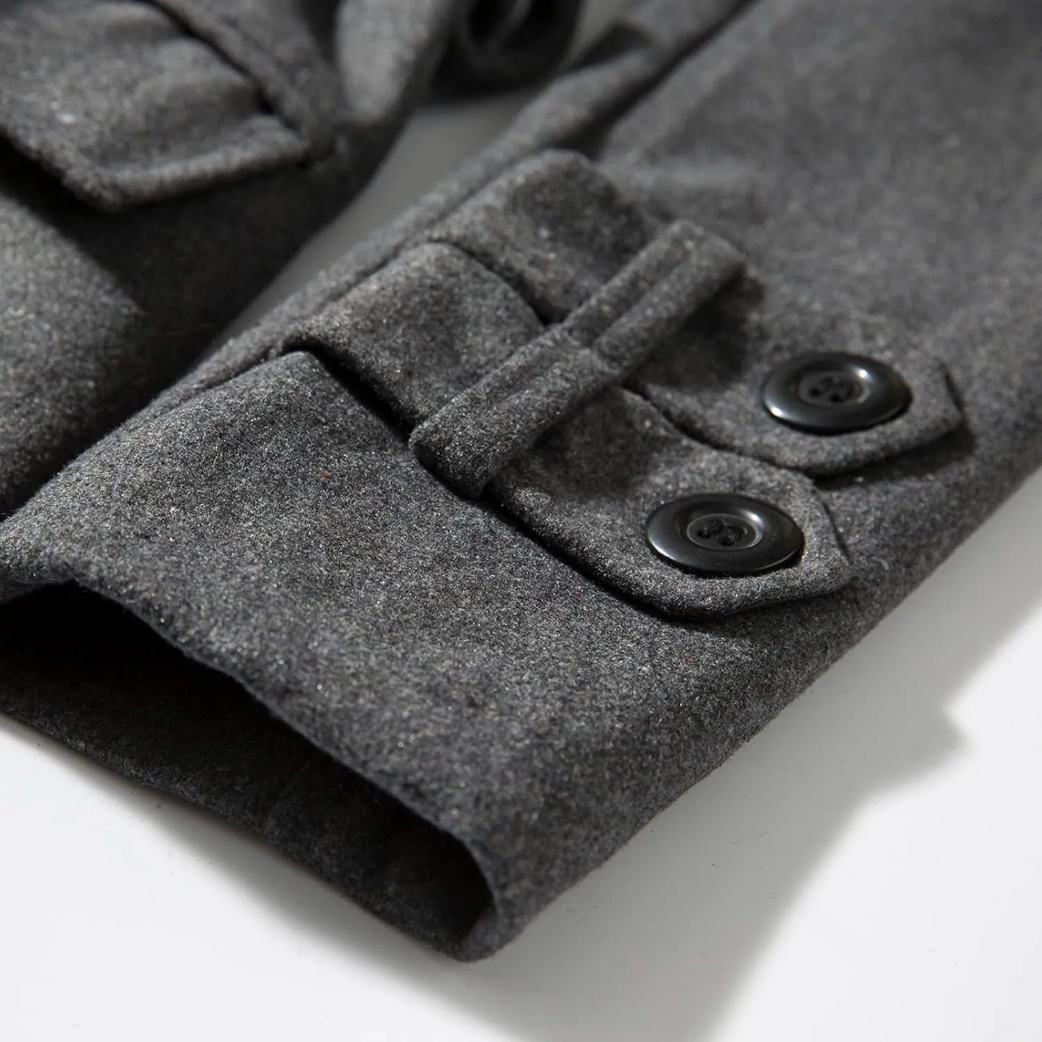Mens Casual Long Trench Coat Men's Long Sleeved Mid Length Slim Fit Oversized Windbreaker Casual Cotton Blend coat