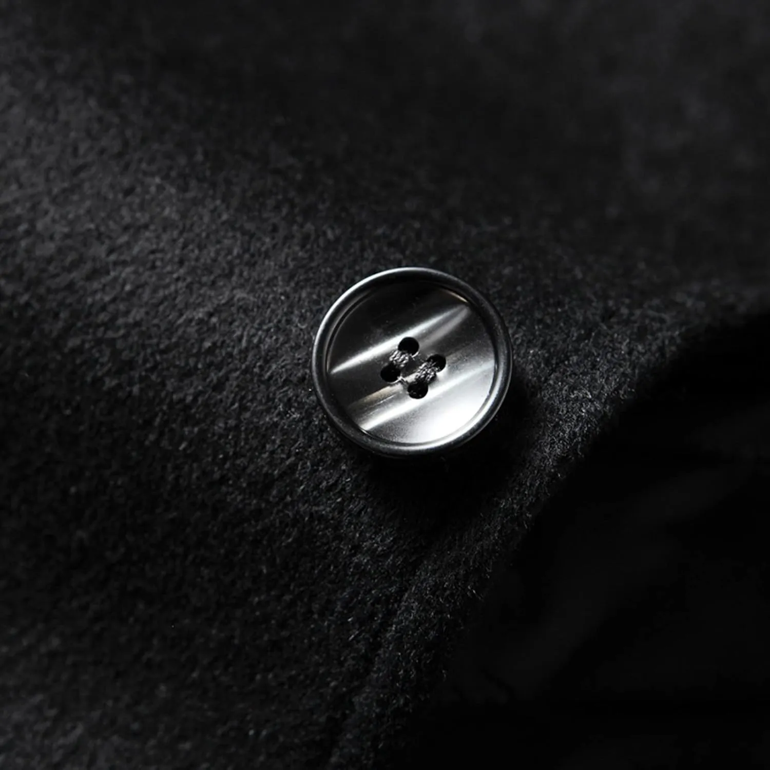 Men's Double Breasted Trench Coat Solid Color Long Sleeved Stand-collar Trench Fit Formal Mid-Length Classic Top