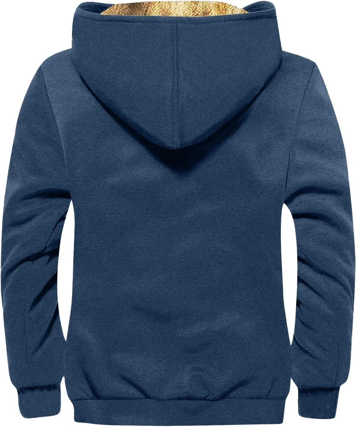 Mens Flag Print Jacket Fuzzy Sherpa Long Sleeve Fleece Zip Up Outdoor Thick Varsity Coat M-7XL