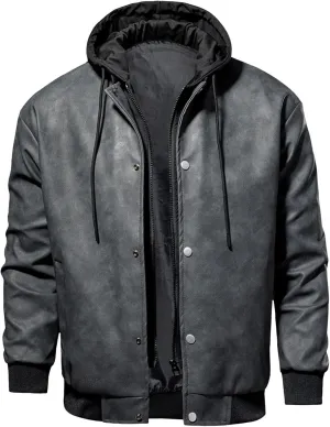 Men's Full-Zip Fleece Jacket Baseball Uniform Softshell Jacket Coat Outdoor Ventures Fleece Lined Hooded Western Coat
