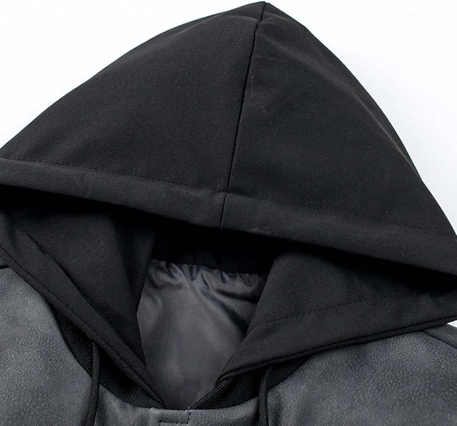 Men's Full-Zip Fleece Jacket Baseball Uniform Softshell Jacket Coat Outdoor Ventures Fleece Lined Hooded Western Coat