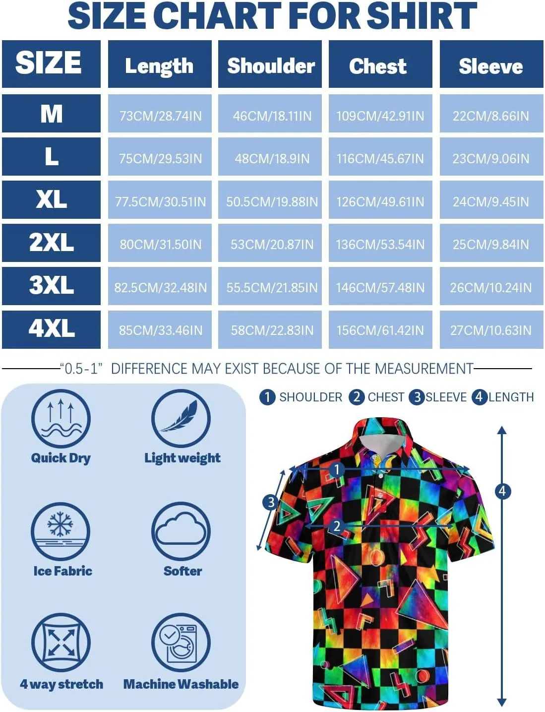 Men's Funny Golf Polo Shirts Short Sleeve Performance Golf Shirts Hawaiian Golf Polos for Summer