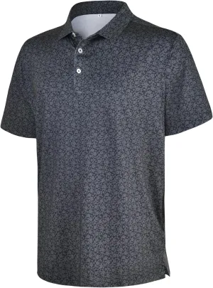 Mens Golf Shirt Seamless Mens Polo Shirts Fashion Print Mens Golf Polo Short Sleeve Dry Fit Golf Shirts for Men