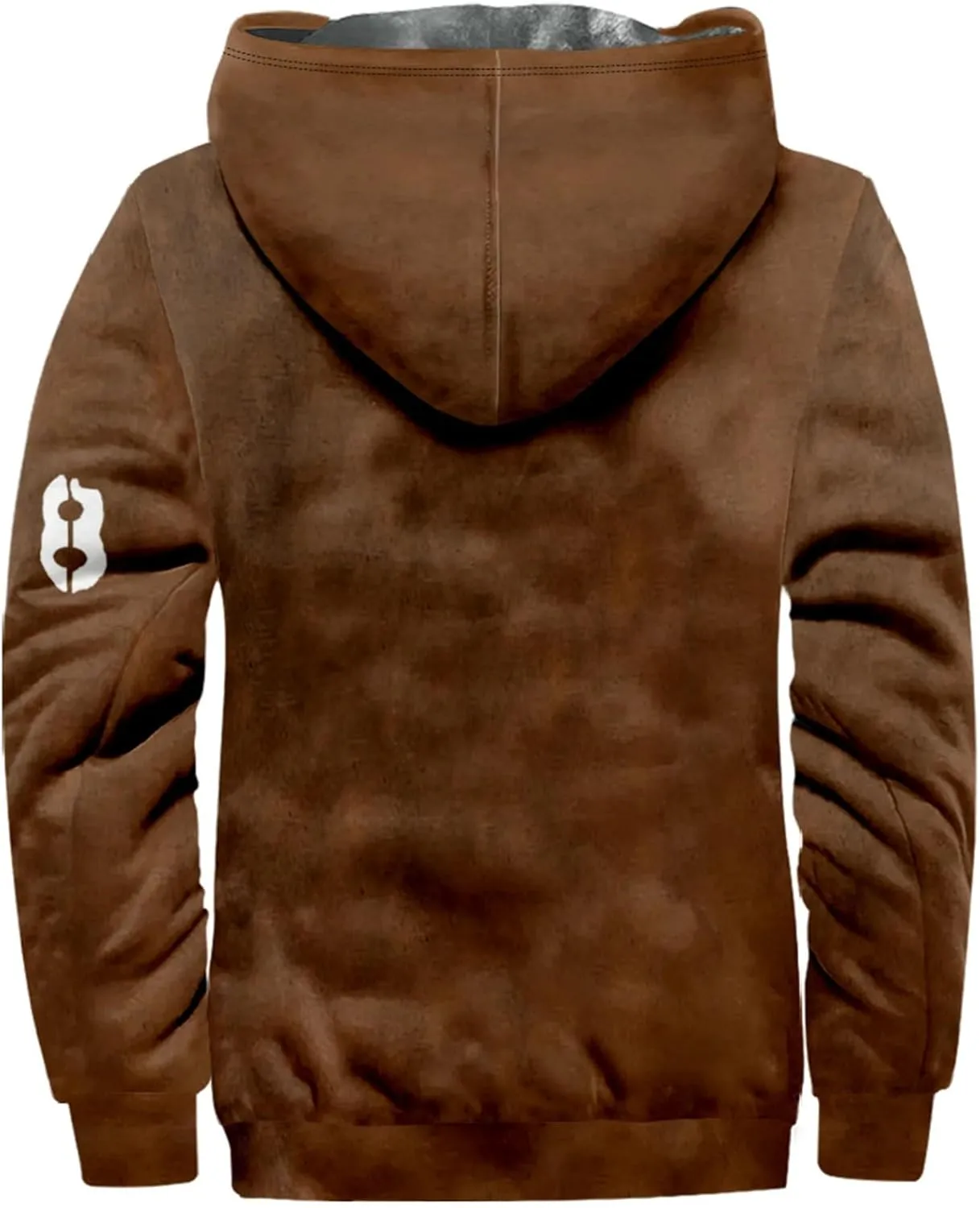 Mens Hoodies Zip Up Fleece Jacket Thick Retro Flag Print Hoodie Sherpa Lined Winter Coat Fall Fashion Hoodie
