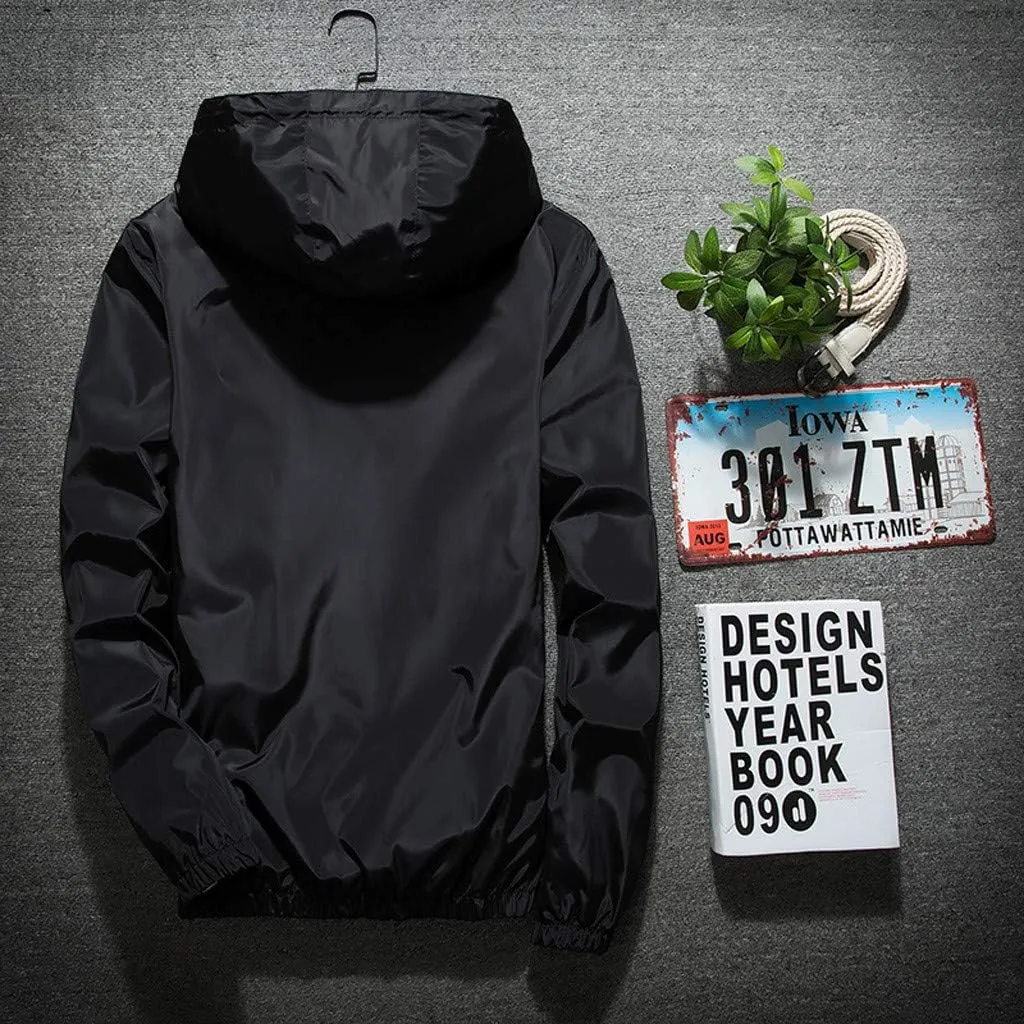 Men's Jacket Fashion Rain Jacket Windbreaker Lightweight Shell Raincoat With Hood Golf Hiking Travel, M-7XL