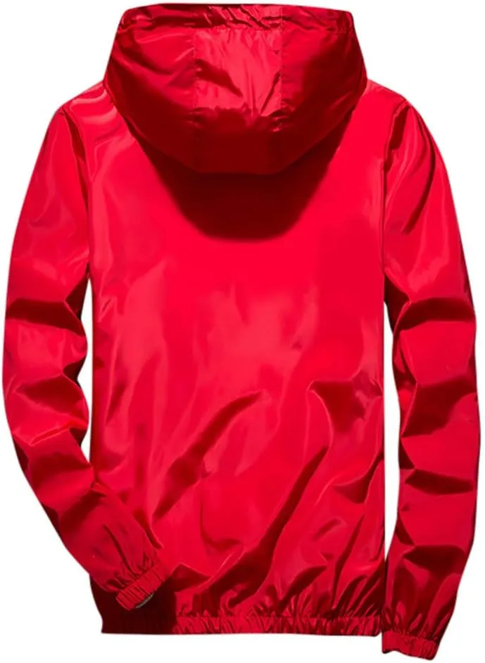 Men's Jacket Fashion Rain Jacket Windbreaker Lightweight Shell Raincoat With Hood Golf Hiking Travel, M-7XL