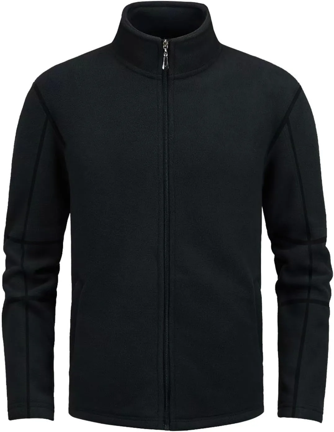 Mens Jackets Fashion Stylish Thin Sports Jacket Polar Fleece Jackets Fleece Lined Hooded Casual Coat Stand Collar Zip Coat