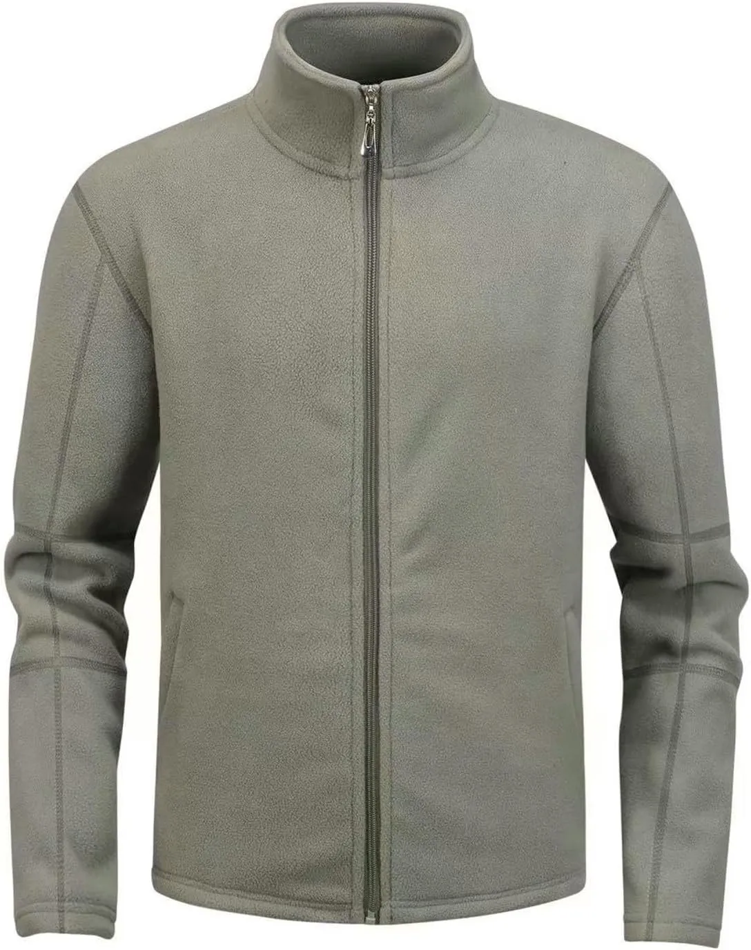 Mens Jackets Fashion Stylish Thin Sports Jacket Polar Fleece Jackets Fleece Lined Hooded Casual Coat Stand Collar Zip Coat