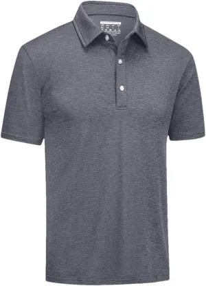 Men's Lightweight Polo Shirts Quick Dry Shot Sleeve T-Shirts Breathable Golf Shirt Tennis Sport Tops