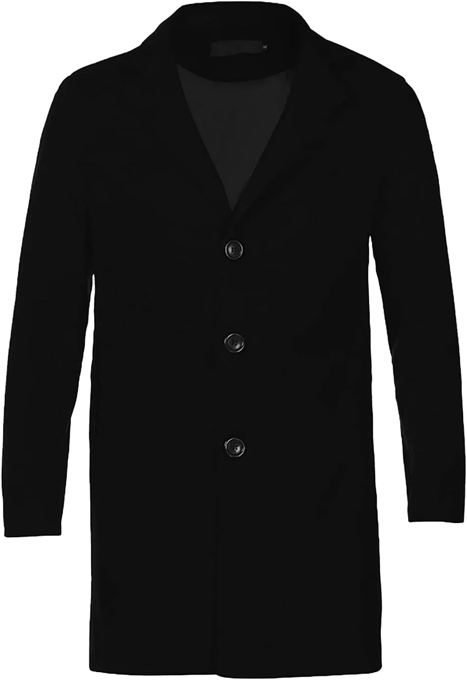 Men's Peacoat Casual Long Trench Coat Single Breasted Pea Regular Fit Warm Winter Overcoat Work Dress Jacket, M-5XL