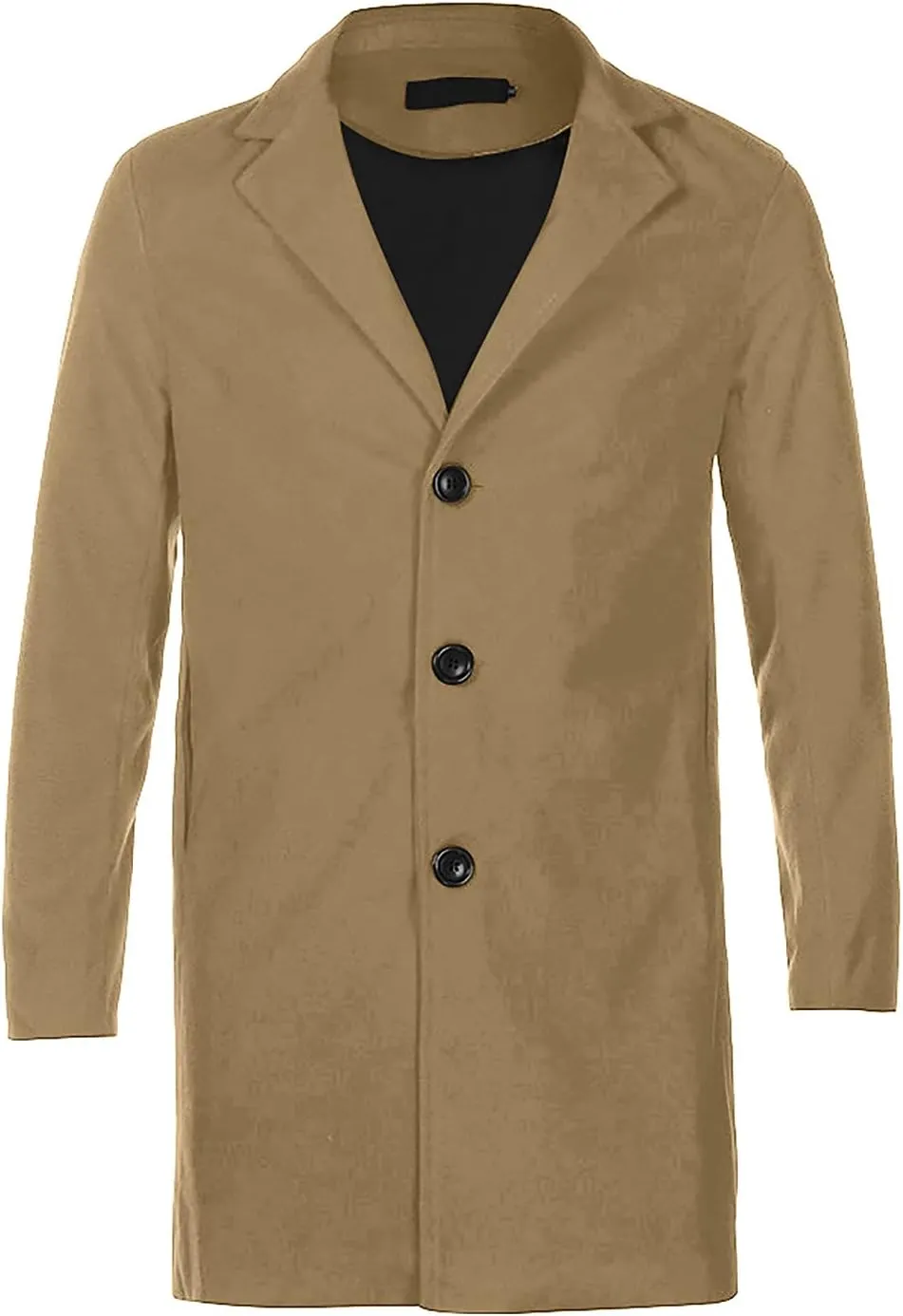 Men's Peacoat Casual Long Trench Coat Single Breasted Pea Regular Fit Warm Winter Overcoat Work Dress Jacket, M-5XL
