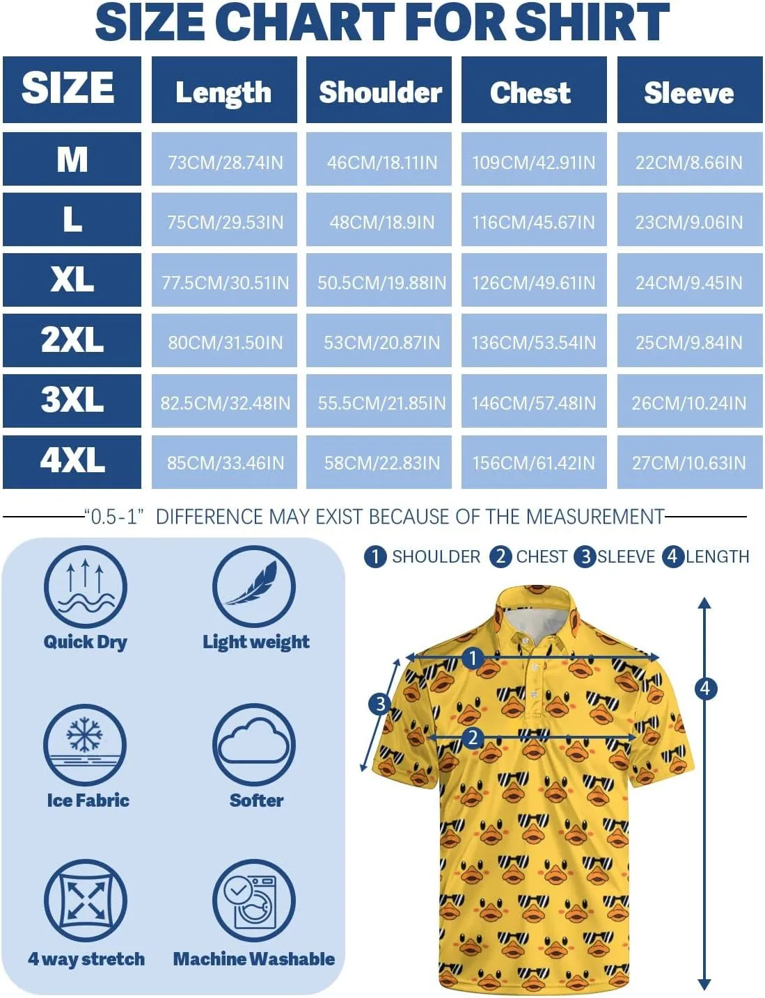 Men's Polo Shirts Golf Shirts for Men Quick-Dry Moisture Wicking Polo Shirt Short Sleeve Polo Shirts