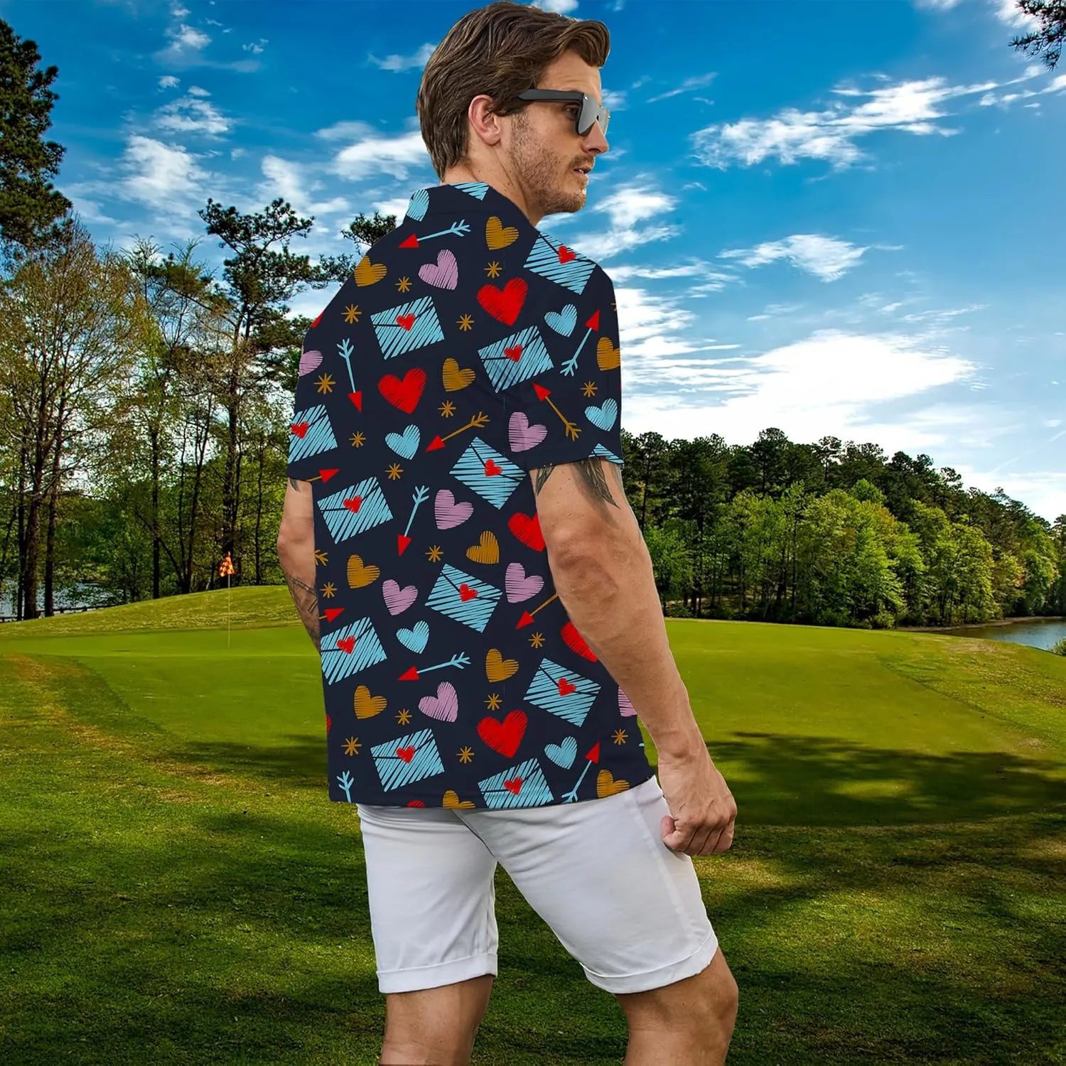 Men's Polo Shirts Short Sleeve Golf Polo Shirts Collared Tennis T-Shirt Golf Shirts for Men