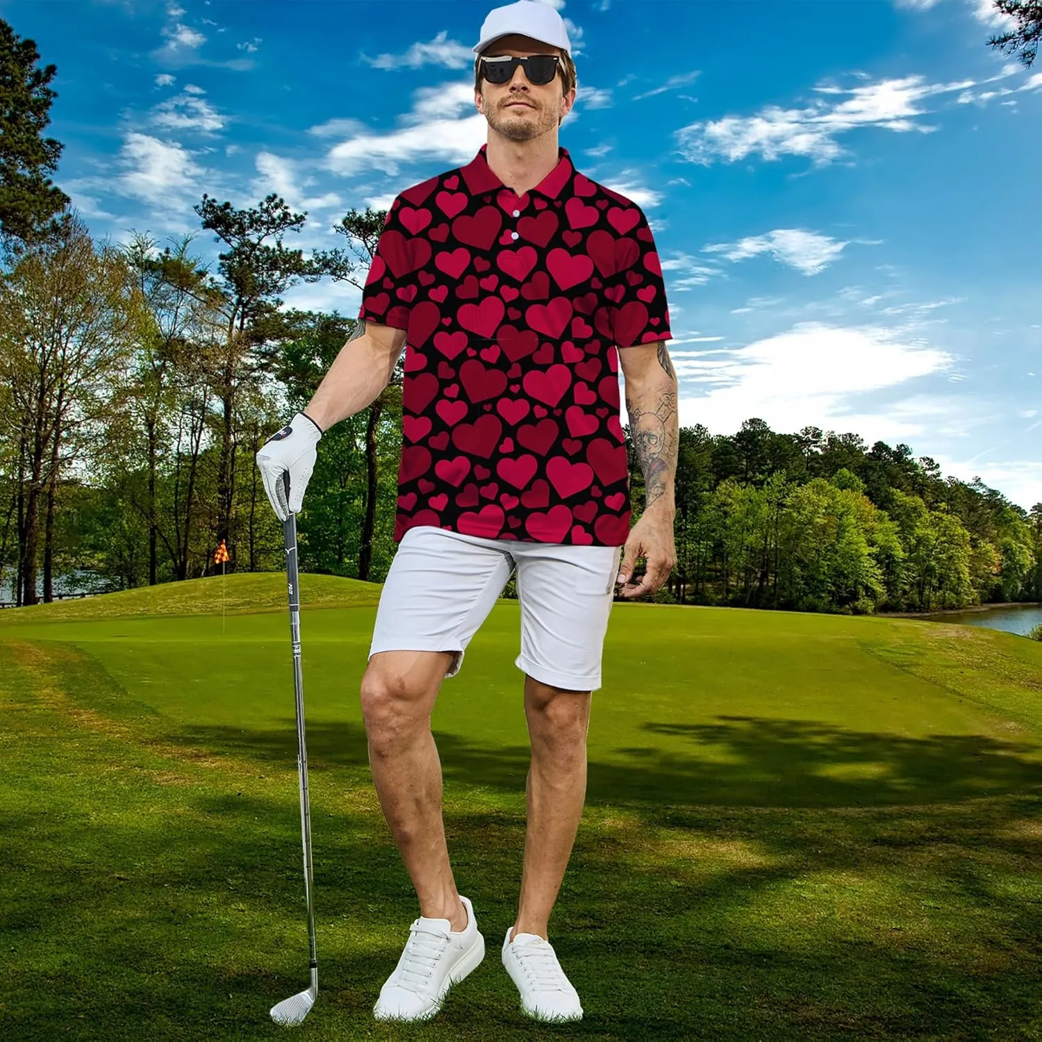 Men's Polo Shirts Short Sleeve Golf Polo Shirts Collared Tennis T-Shirt Golf Shirts for Men