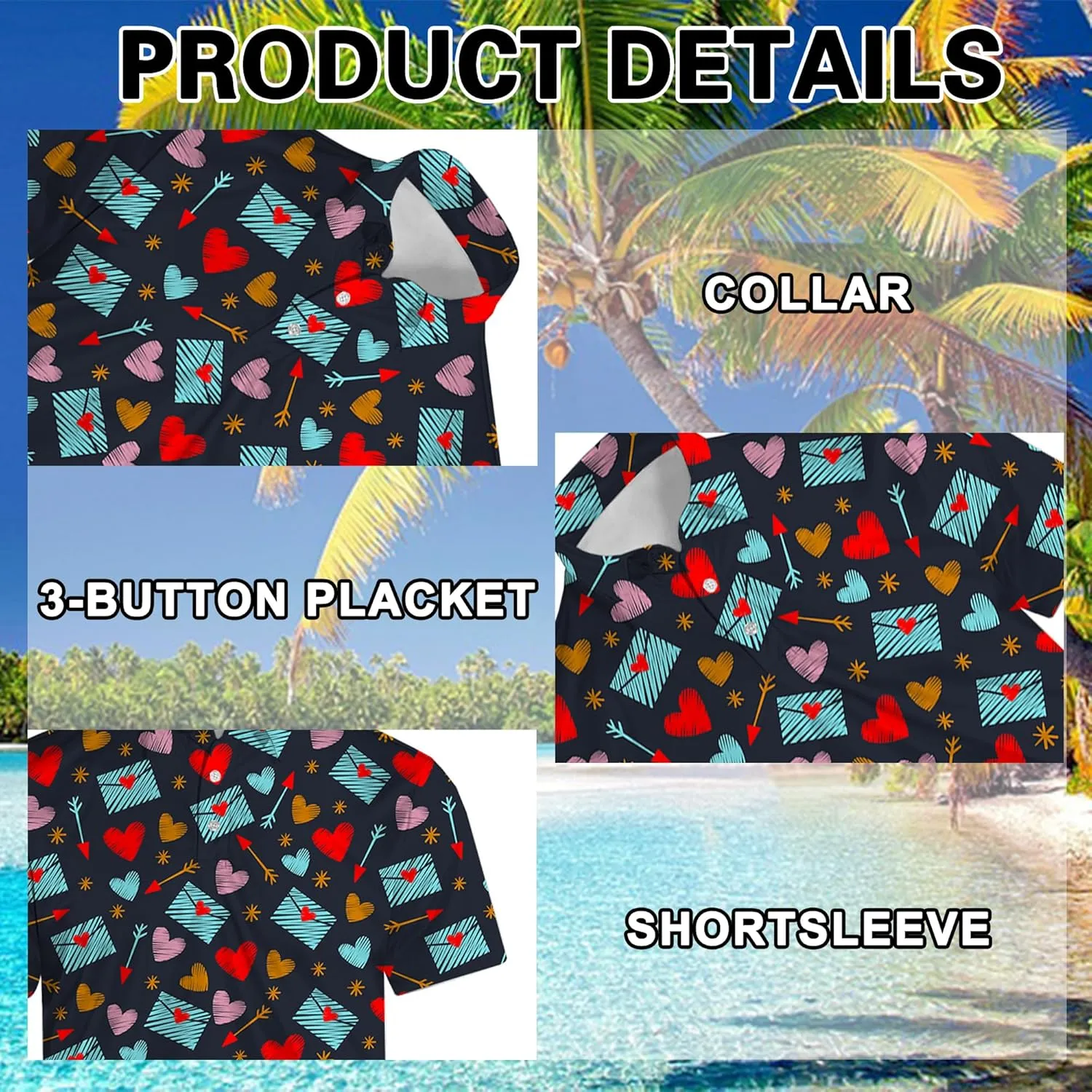 Men's Polo Shirts Short Sleeve Golf Polo Shirts Collared Tennis T-Shirt Golf Shirts for Men