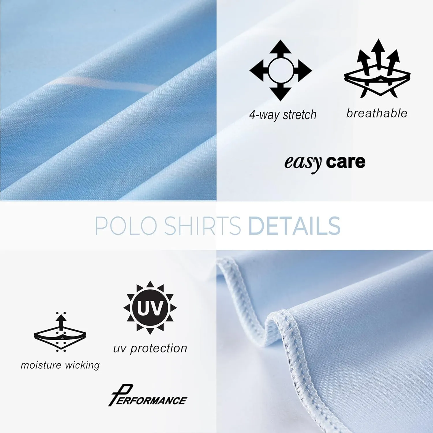 Men's Polo Shirts Short Sleeve - Golf Shirts for Men Recycled Polyester Dry Fit Performance Designed Collared Golf Polo