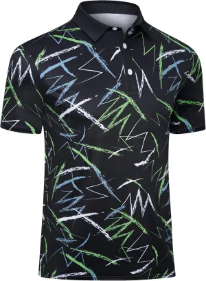 Men's Polo Shirts Short Sleeve - Golf Shirts for Men Recycled Polyester Dry Fit Performance Designed Collared Golf Polo