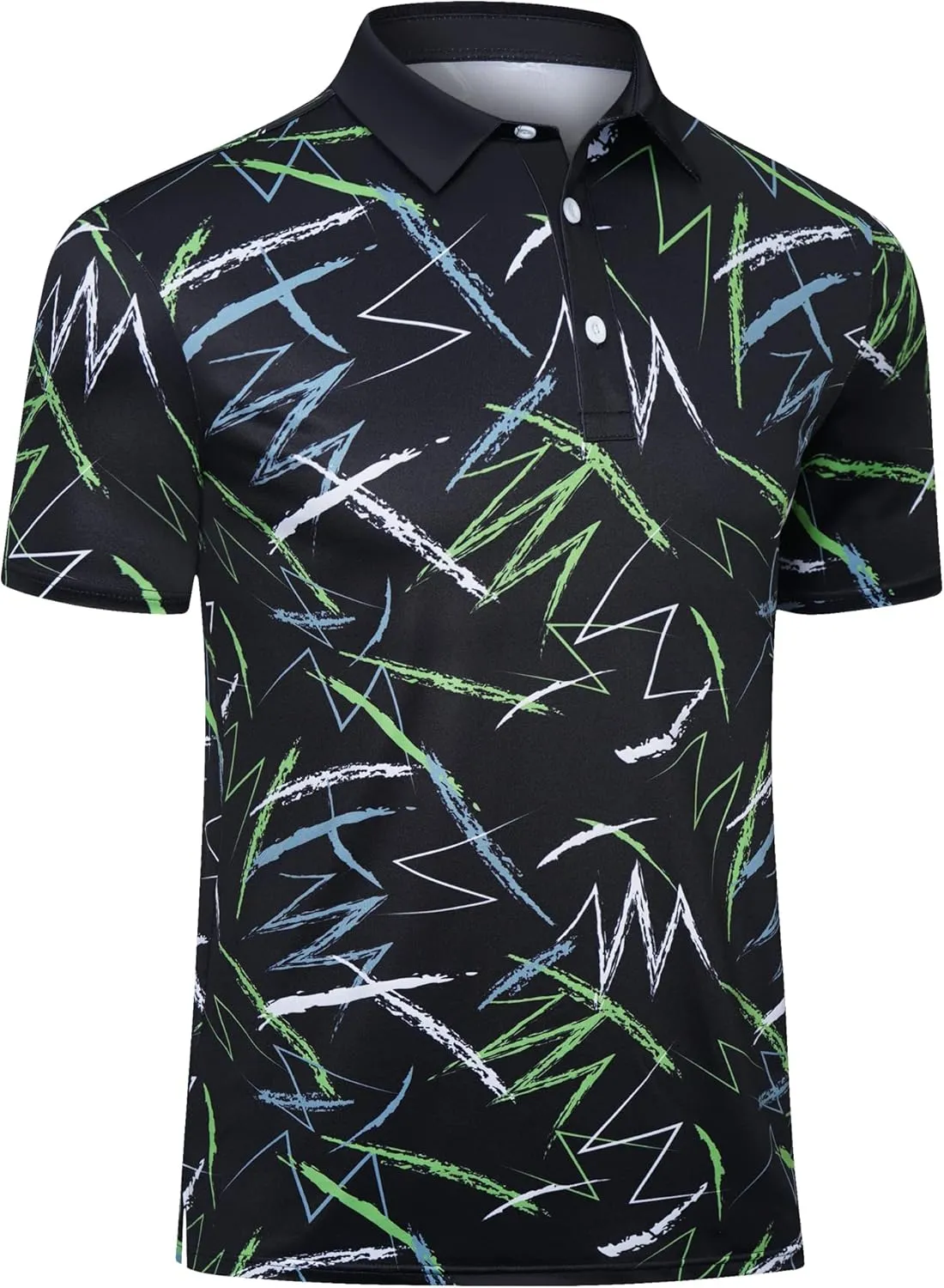 Men's Polo Shirts Short Sleeve - Golf Shirts for Men Recycled Polyester Dry Fit Performance Designed Collared Golf Polo