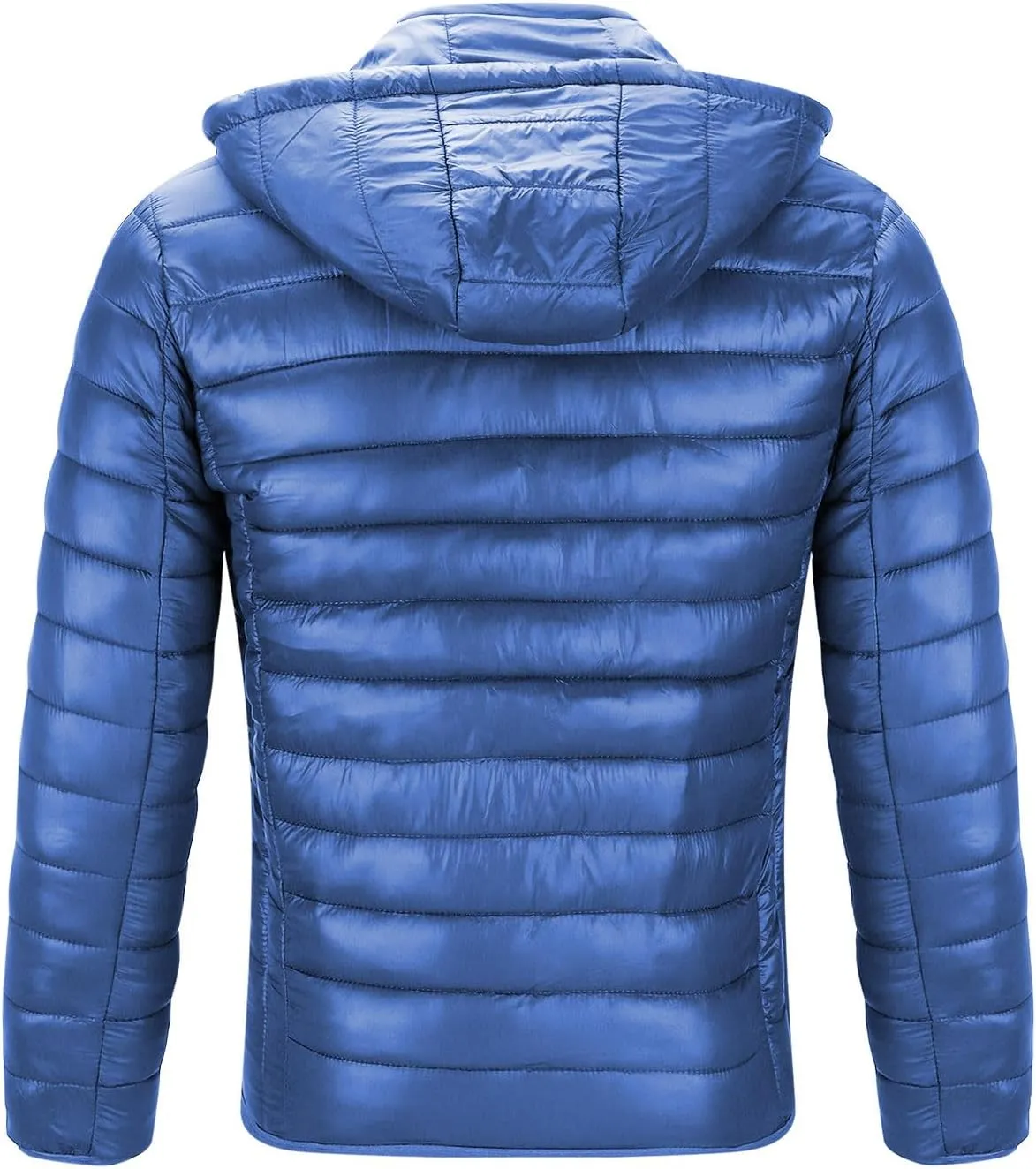 Men's Puffer Jacket Plus Size Lightweight Down Jacket Packable Quilted Jacket Zip up Padded Coat Warm Winter Jacket
