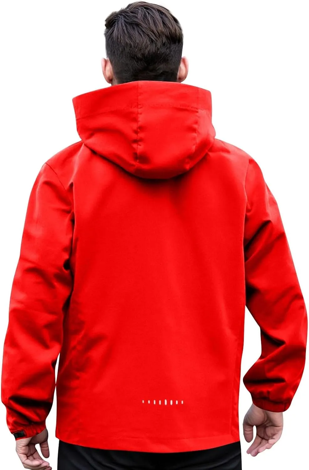 Mens Rain Jacket Lightweight Waterproof Rain Coat Poncho Sun Protective Outdoor Jacket with Hooded